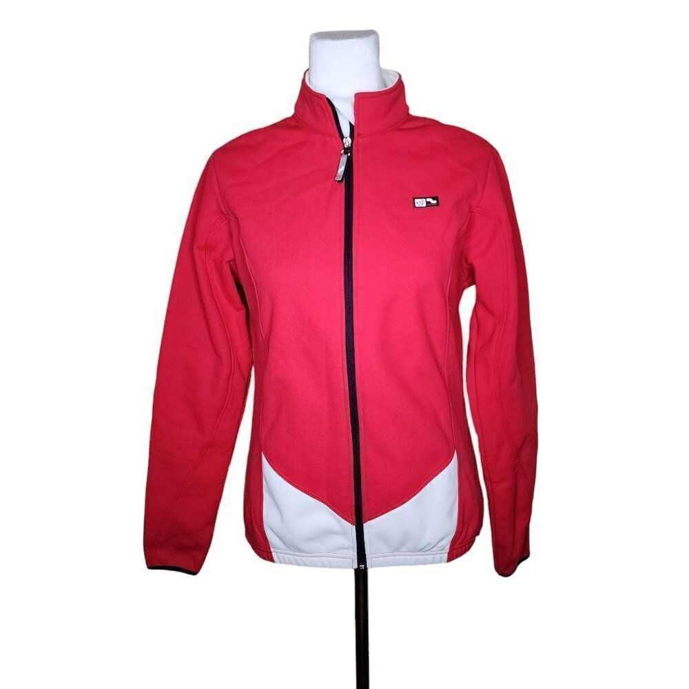 De Marchi Cycling Jacket Pockets Womens Size M Red Full Zip